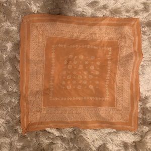 Madewell pink silk bandana scarf